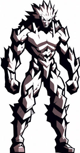 Make his whole body look destroyed.
