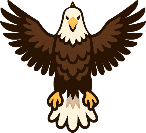 an eagle seen from top.
In-Game asset.  2d.  High contrast.  No shadows