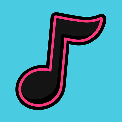 Musical note.
In-Game asset.  2d.  High contrast.  No shadows