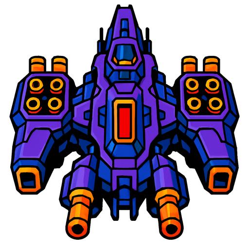big boss spaceship. In-Game asset. 2d. High contrast. No shadows.
In-Game asset.  2d.  High contrast.  No shadows