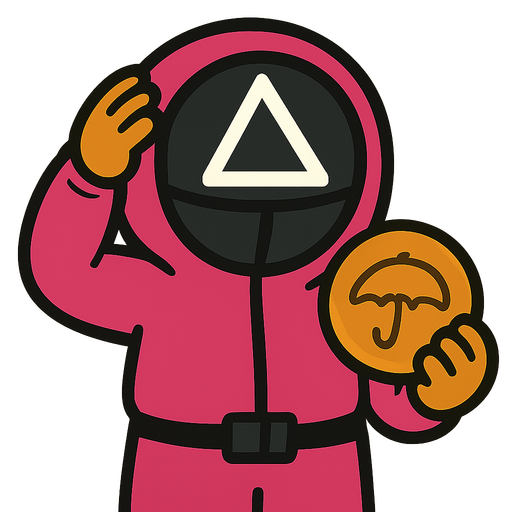 very well known squid game just make cookie memes. single character. no writing..
In-Game asset.  2d.  High contrast.  No shadows