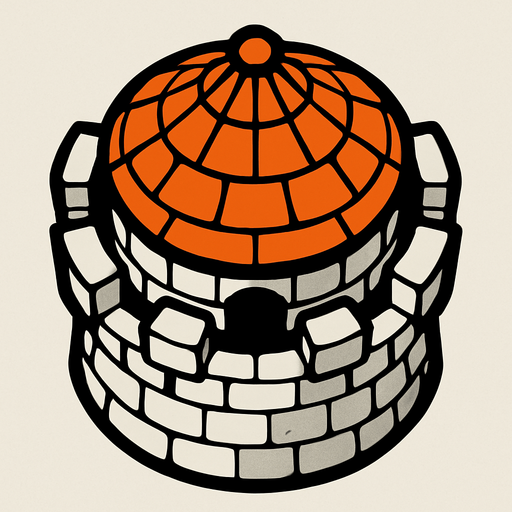 tower look on top.
In-Game asset.  2d.  High contrast.  No shadows