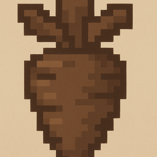 Choco but all parts of the carrot are visible and only the carrot is painted brown