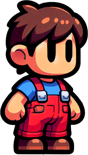 sağa doğru bakan marıo.
Single Game Texture. In-Game asset. 2d. Blank background. High contrast. No shadows.