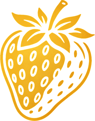 Fraise dorée.
In-Game asset.  2d.  High contrast.  No shadows