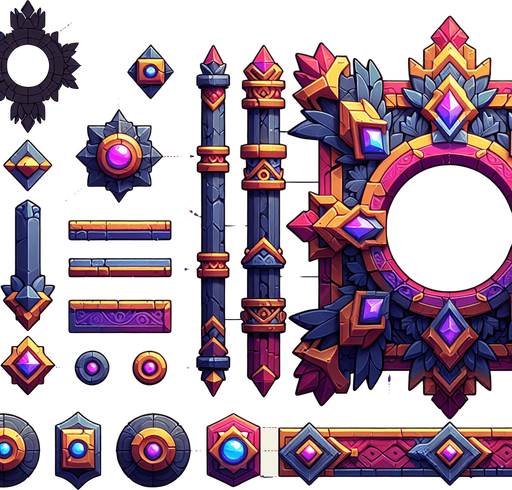 Scenario.
Single Game Texture. In-Game asset. 2d. Blank background. High contrast. No shadows.