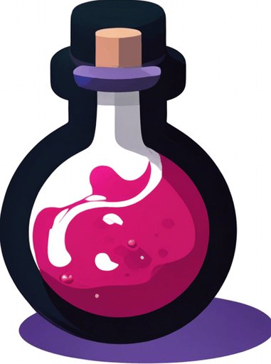 remove the purple shadow under the potion