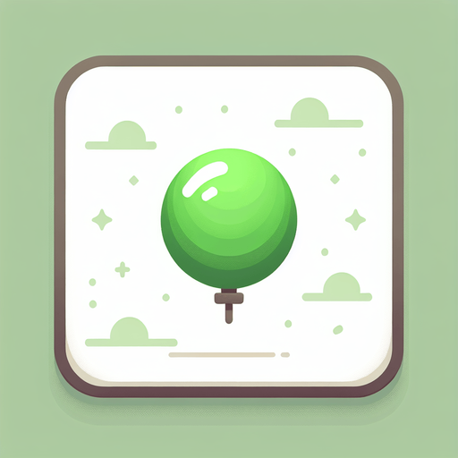 yeşil balon.
Single Game Texture.  In-Game asset.  2d.  Blank background.  High contrast.  No shadows