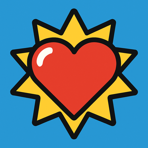 Powerup heart.
In-Game asset.  2d.  High contrast.  No shadows