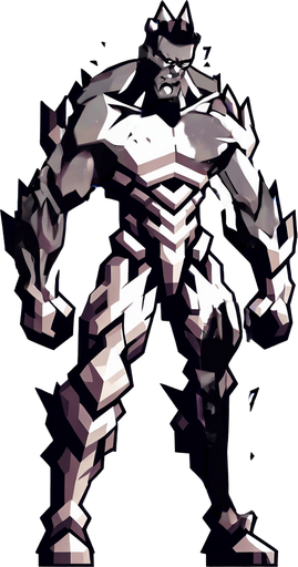 Make his whole body look destroyed.