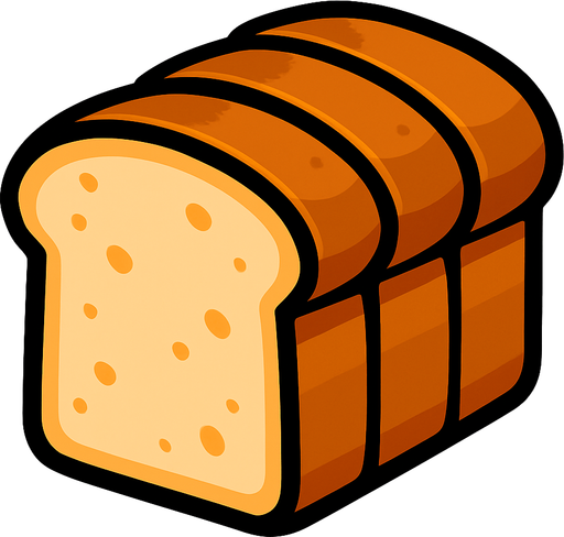 Bread.
In-Game asset.  2d.  High contrast.  No shadows