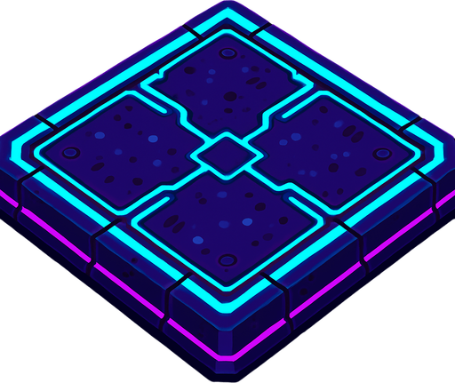 piso tecnologico neon.
In-Game asset.  2d.  High contrast.  No shadows