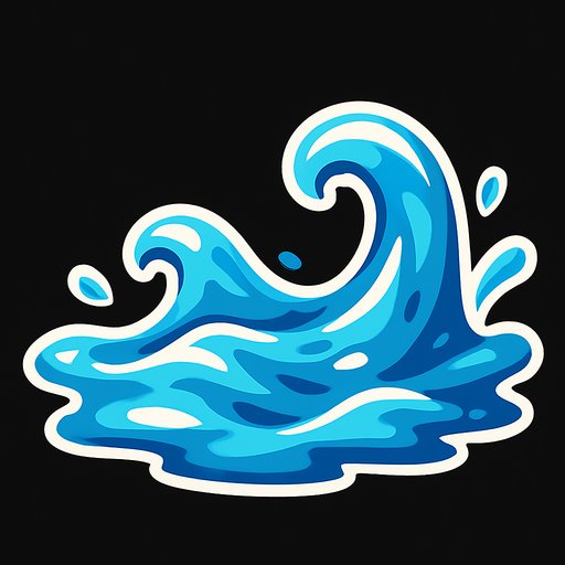 Water.
In-Game asset.  2d.  High contrast.  No shadows