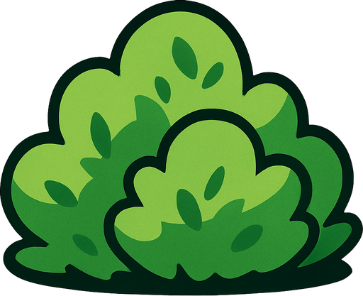 Shrub.
In-Game asset.  2d.  High contrast.  No shadows. Very simple