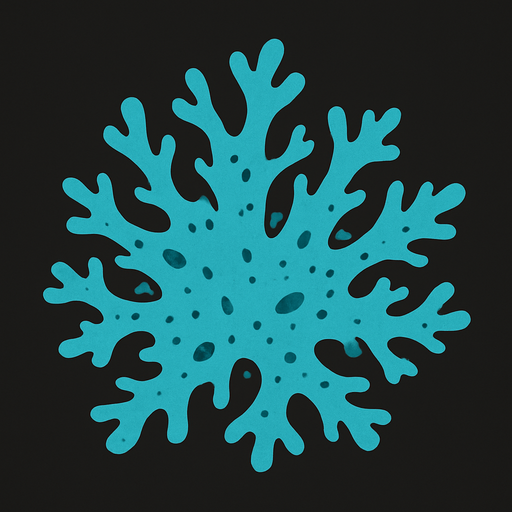 make a cyan lichen.
In-Game asset.  2d.  High contrast.  No shadows. very simple