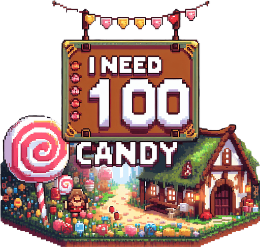 pixel under tale text= ı need 100Candy