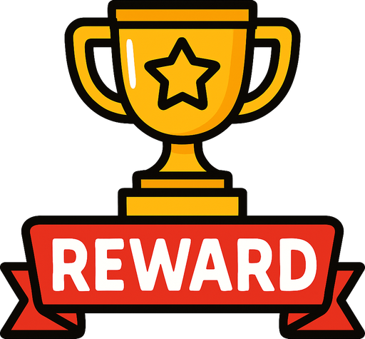 reward.
In-Game asset.  2d.  High contrast.  No shadows