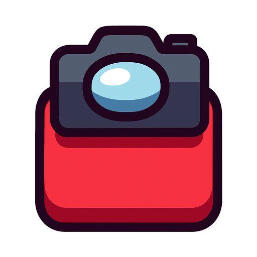 cameraButton among us.
In-Game asset.  2d.  High contrast.  No shadows