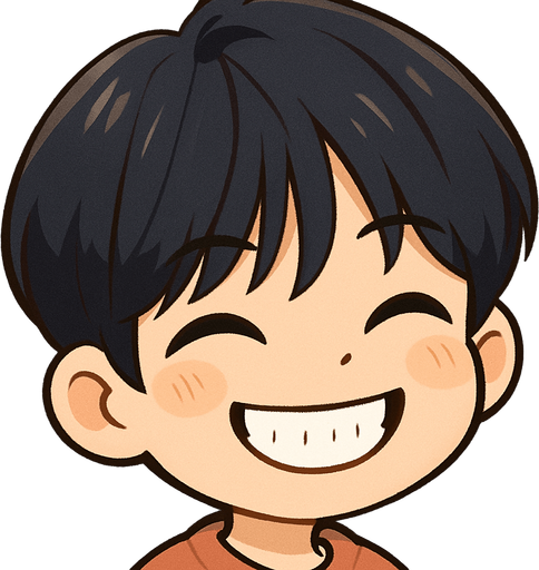 Make him in cartoon chibi style, retains key facial features like his heartfelt smile and expressive eyes that curve when he smiles
