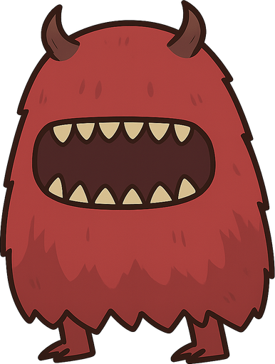 un monstro. No background. Transparent background. Blank background. No shadows. 2d. In-Game asset. flat