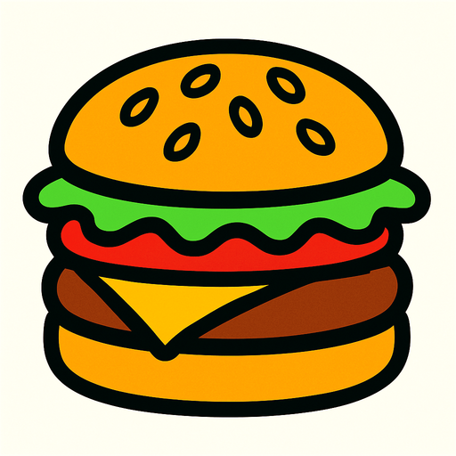 hamburger.
In-Game asset.  2d.  High contrast.  No shadows