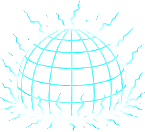 Электромагнитный щит в виде купола.
In-Game asset.  2d.  High contrast.  No shadows