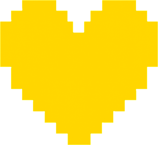 Yellow heart Undertale.
In-Game asset.  2d.  High contrast.  No shadows