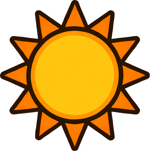 Sunny weather.
In-Game asset.  2d.  High contrast.  No shadows