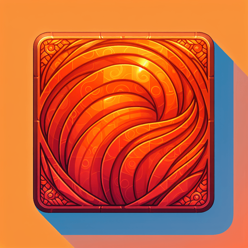 arka planı olmayan şefaf ruruncu bi kare.
Single Game Texture. In-Game asset. 2d. Blank background. High contrast. No shadows.