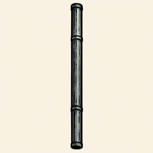dikey uzun metal boru/direk.
In-Game asset.  2d.  High contrast.  No shadows