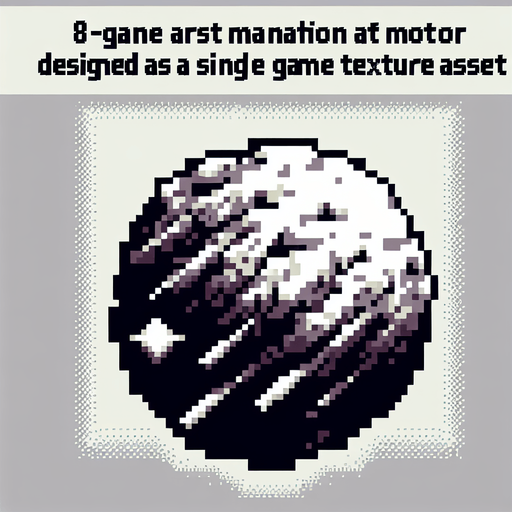 8 bit meteor.
Single Game Texture. In-Game asset. 2d. Blank background. High contrast. No shadows.