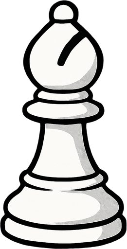 beyaz satranç fili.
In-Game asset.  2d.  High contrast.  No shadows