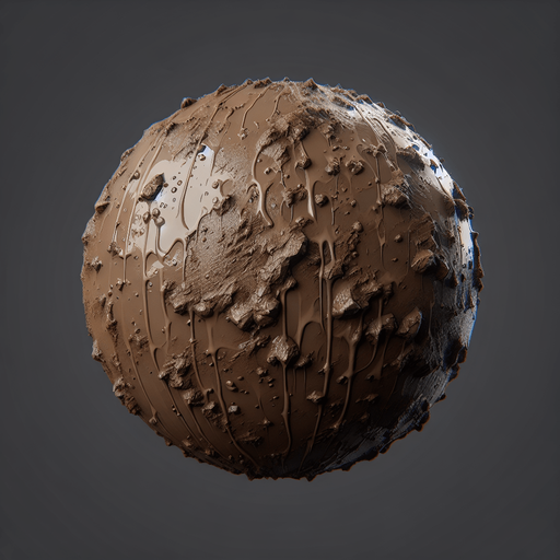 Mud ground.
Single Game Texture.  In-Game asset.  2d.  Blank background.  High contrast.  No shadows
