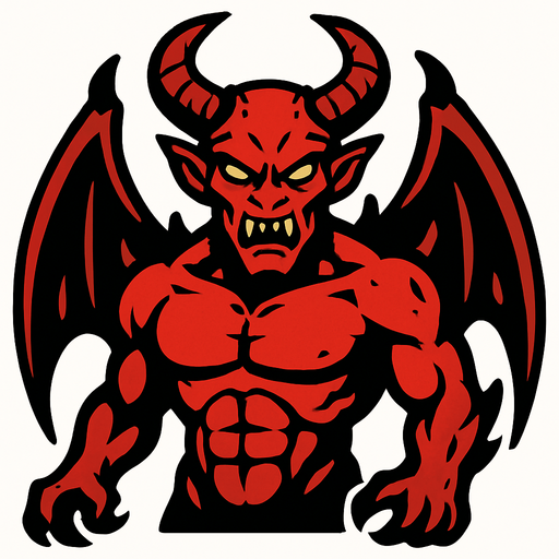 demon.
In-Game asset.  2d.  High contrast.  No shadows