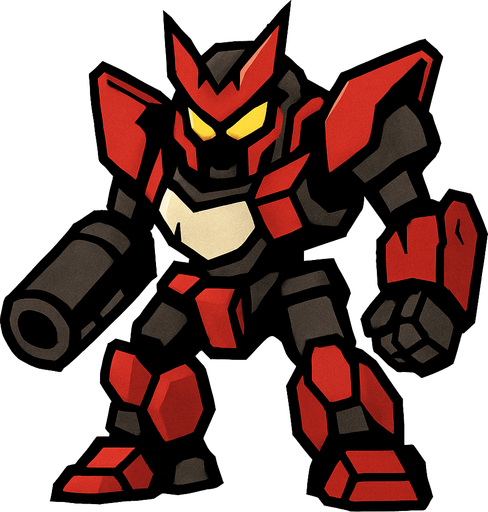 Enemy robot.
In-Game asset.  2d.  High contrast.  No shadows