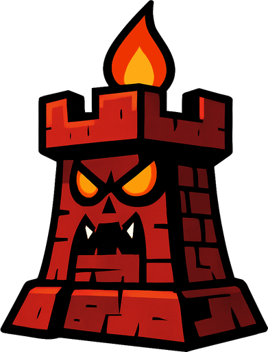 enemyTower.
In-Game asset.  2d.  High contrast.  No shadows
