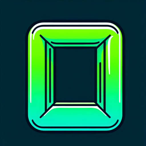 neongreen rectangle with rounded corners, transparent in the middle.