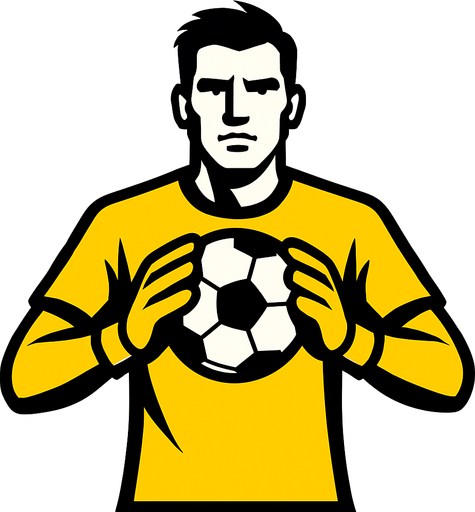goalkeeper.
In-Game asset.  2d.  High contrast.  No shadows