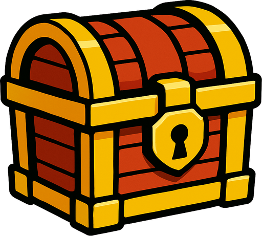 cofre.
In-Game asset.  2d.  High contrast.  No shadows