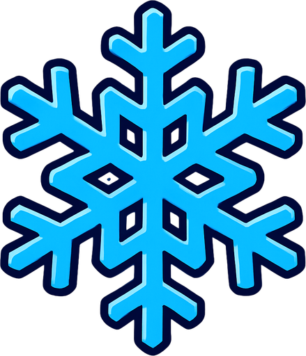 a snowflake.
In-Game asset.  2d.  High contrast.  No shadows