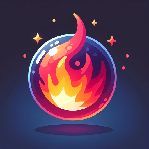 magical fireball.
Single Game Texture.  In-Game asset.  2d.  Blank background.  High contrast.  No shadows