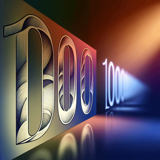 the number 1000.
put it on the right side.