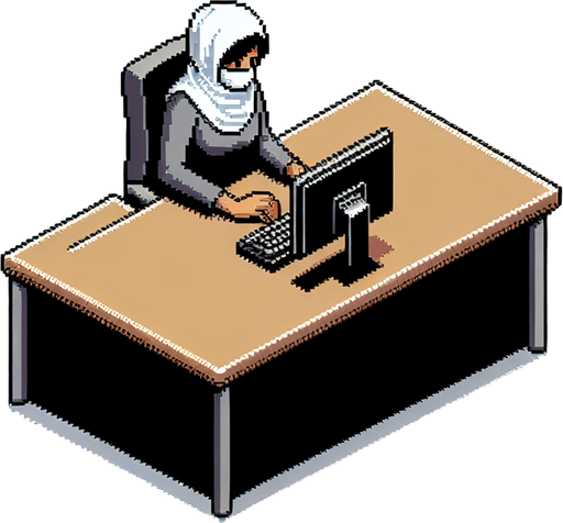 top view off an employee.
Single Game Texture.  In-Game asset.  2d.  Blank background.  High contrast.  No shadows