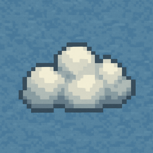 cloudy.
In-Game asset.  No shadows. pixel