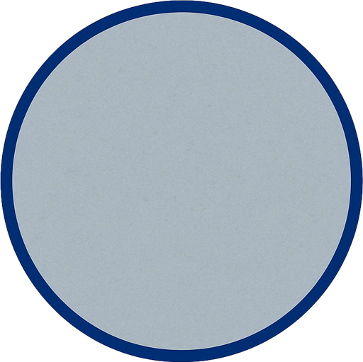 crea la imagen de un circulo azul grisaseo simple y contorno azul fuerte.