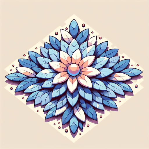pfeilchen flower.
Single Game Texture.  In-Game asset.  2d.  Blank background.  High contrast.  No shadows