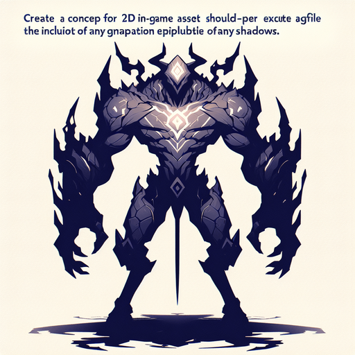 Powerful humanoid creature.
Single Game Texture. In-Game asset. 2d. Blank background. High contrast. No shadows.