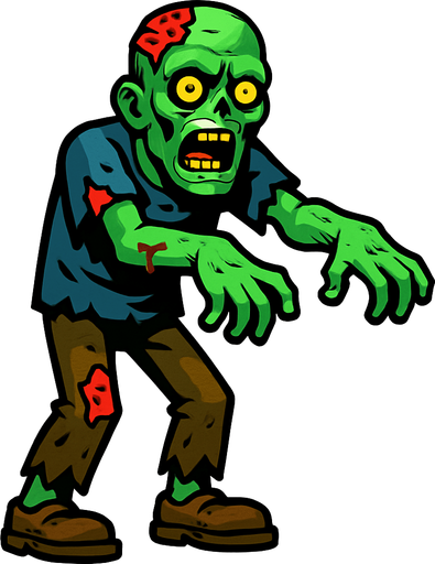 ZOMBİE.
In-Game asset.  High contrast.  No shadows