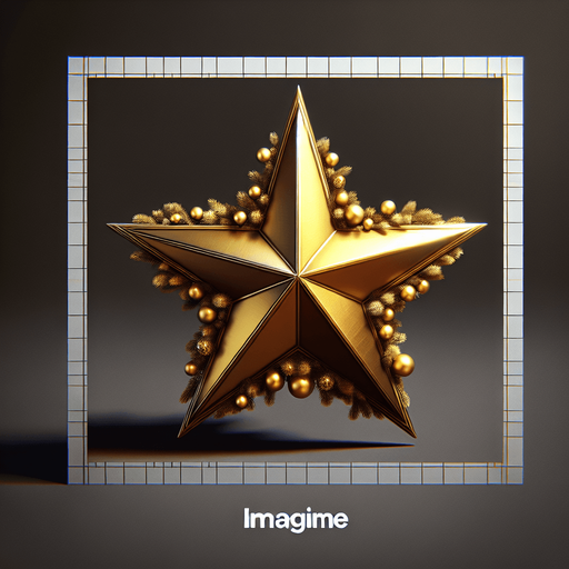 a golden christmas tree star. plastic style. Single Game Texture. In-Game asset. 2d. Blank background. High contrast. No shadows.