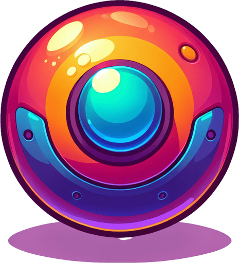 pokemon ball.
Single Game Texture. In-Game asset. 2d. Blank background. High contrast. No shadows.